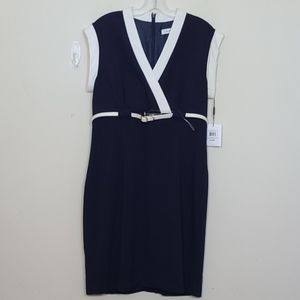 Calvin Klein BNWT size 12 Navy and white dress